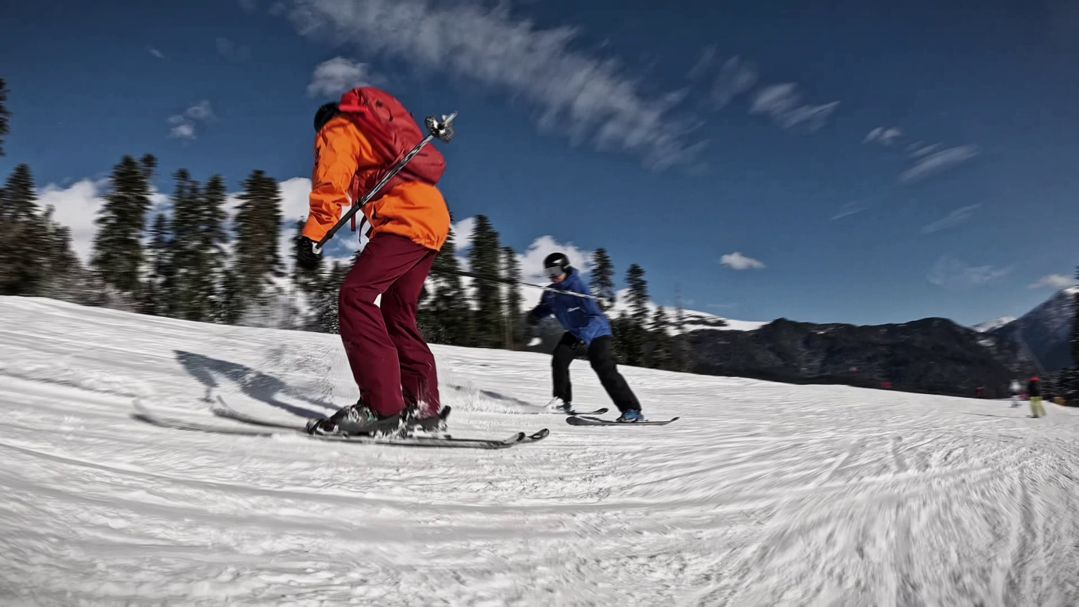 Экшен-съемка на склоне